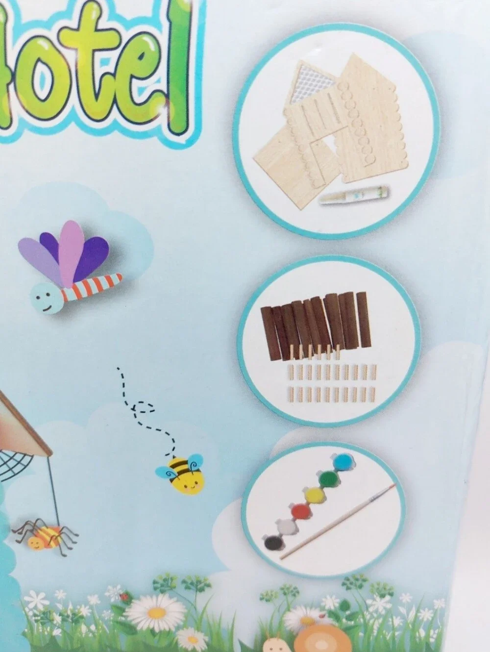Grafix Paint Your Own Garden Bug Hotel Wooden Craft Kit Kids DIY Open Box Comple
